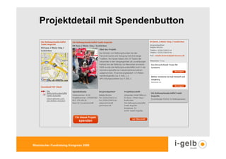 Projektdetail mit Spendenbutton




Rheinischer Fundraising Kongress 2009
 