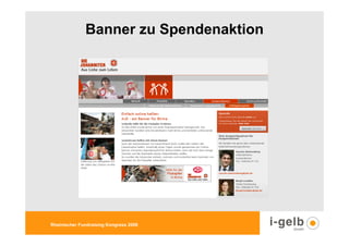 Banner zu Spendenaktion




Rheinischer Fundraising Kongress 2009
 