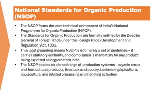 Npop Structure OPERATIONAL STRUCTURE OF NATIONAL PROGRAMME FOR ORGANIC PRODUCTION | PDF