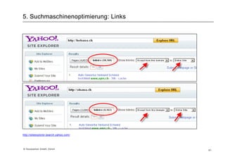 4. Google AdWords: EinblendpositionenQuelle: Yourposition / 3 Online Shops (2009)41 © Yourposition GmbH, Zürich
