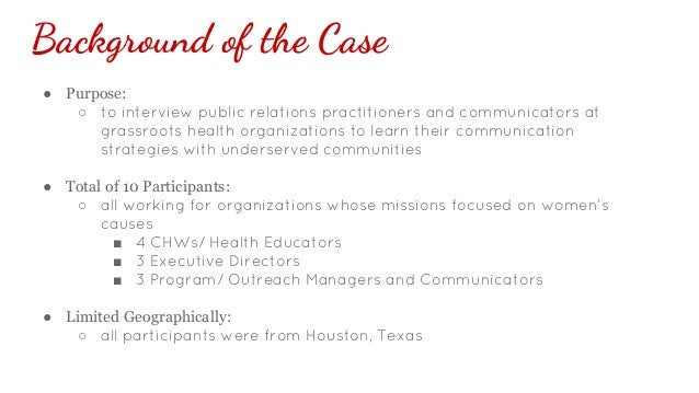 interview case study presentation