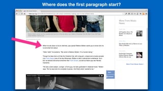 Where does the ?rst paragraph start?
 