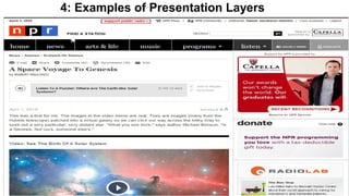 4: Examples of Presentation Layers
 