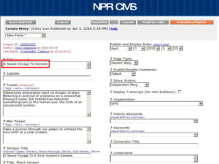 NPR CMS 