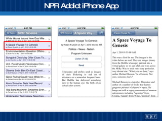 NPR Addict iPhone App 