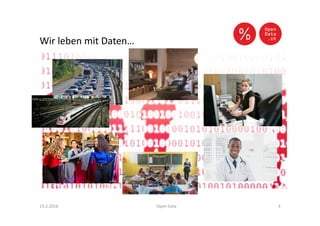 Wir leben mit Daten…
23.2.2016 Open Data 3
 