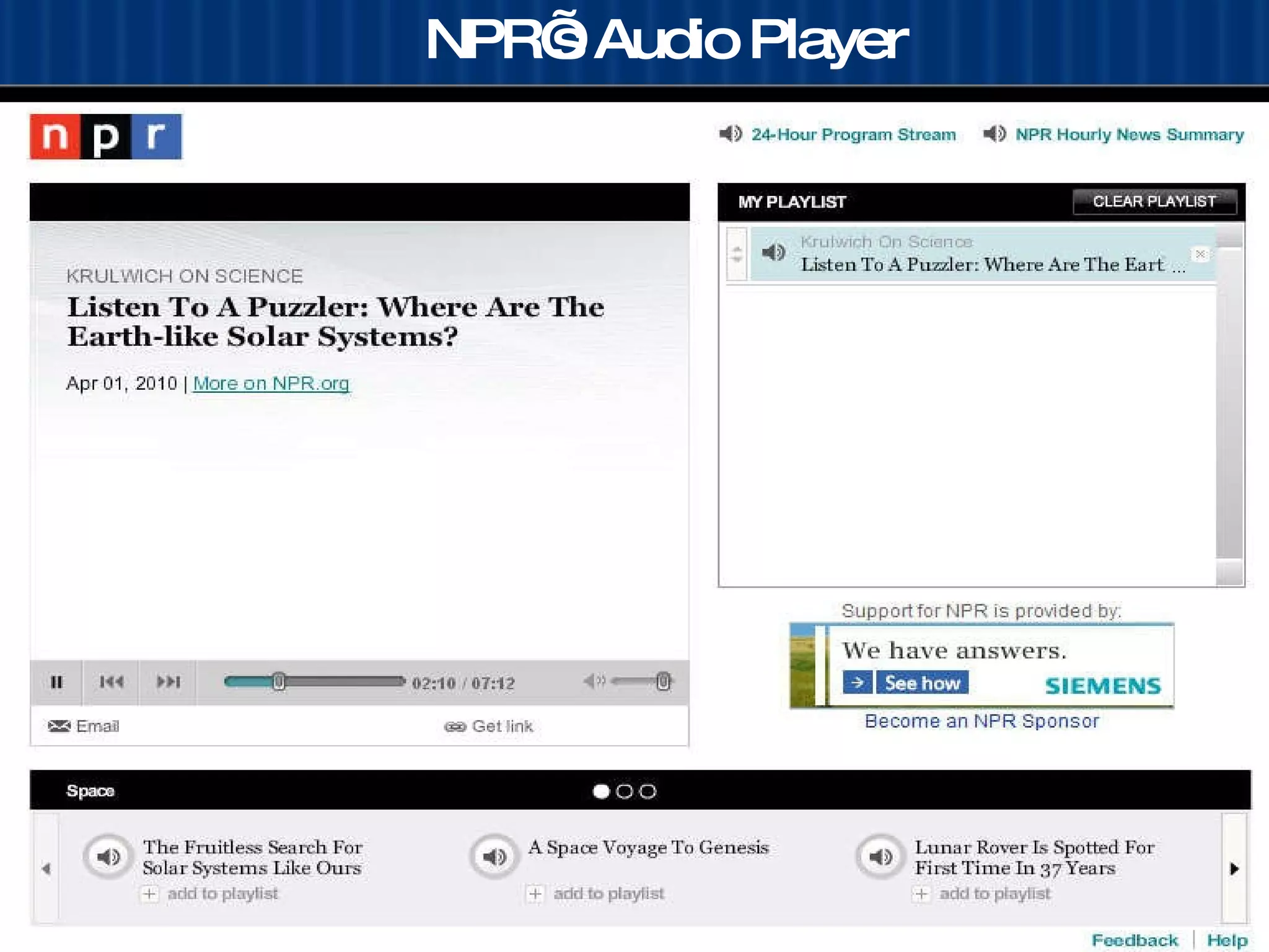 NPR.org Audio Player 
