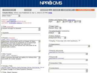NPR CMS 
