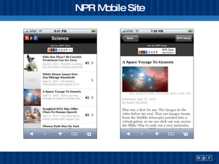 NPR Mobile Site 