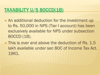 NPS (NATIONAL PENSION SCHEME) PPT | PDF
