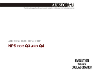AIESEC in Delhi IIT oGCDP

NPS FOR Q3 AND Q4

 