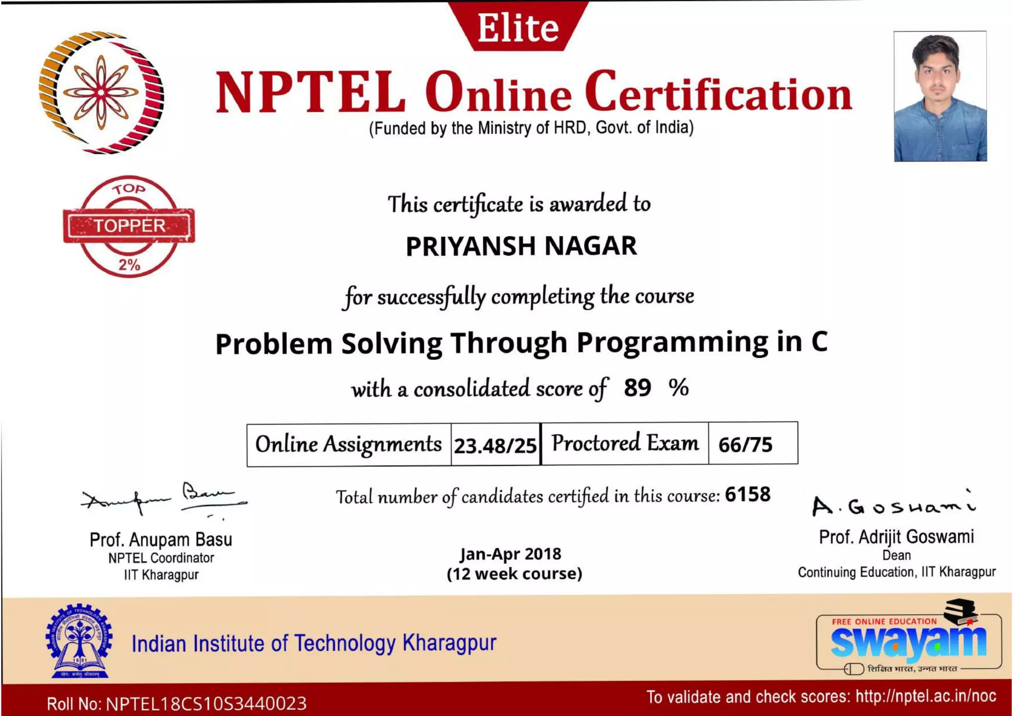 Nptel Certificate | PPT