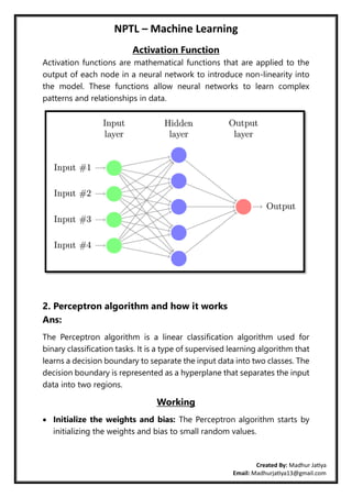 Nptel Machine Learning Notes.pdf NPTEL - Machine Learning by Madhur Jatiya.pdf