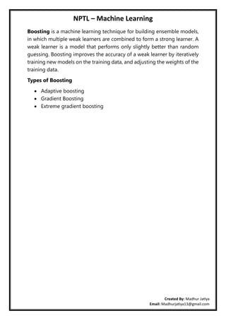 Nptel Machine Learning Notes.pdf NPTEL - Machine Learning by Madhur Jatiya.pdf
