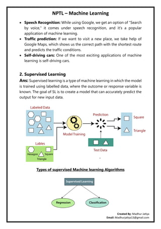 Nptel Machine Learning Notes.pdf NPTEL - Machine Learning by Madhur Jatiya.pdf