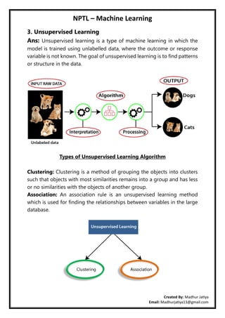 Nptel Machine Learning Notes.pdf NPTEL - Machine Learning by Madhur Jatiya.pdf
