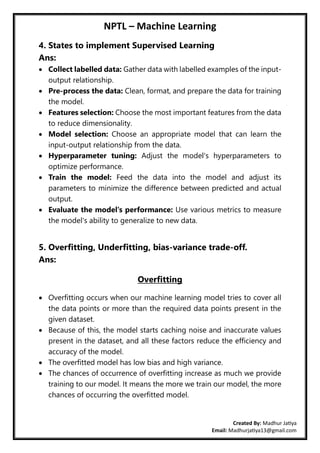 Nptel Machine Learning Notes.pdf NPTEL - Machine Learning by Madhur Jatiya.pdf