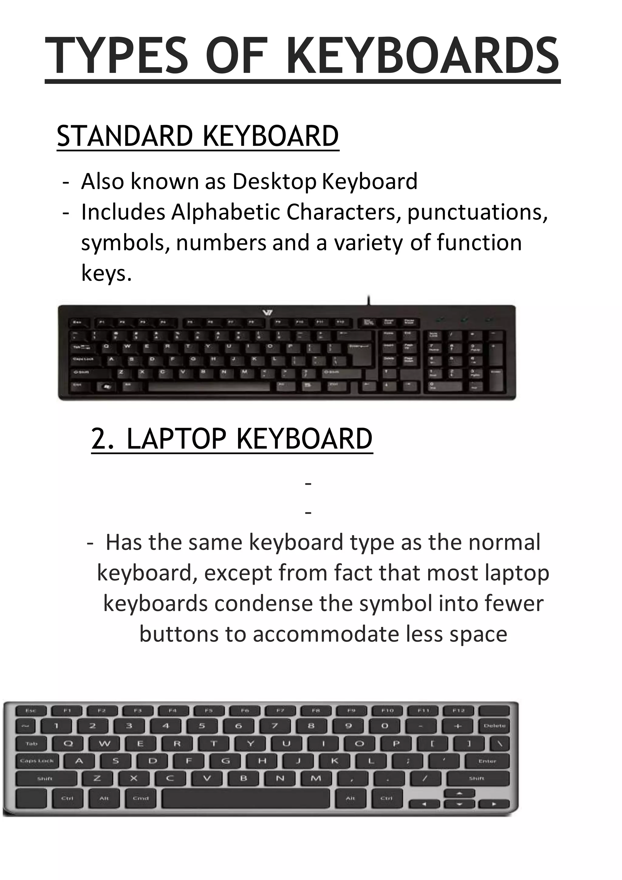 Input devices, Output devices , It's Types and CPU | PDF