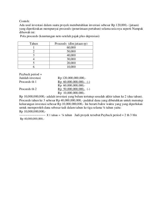 Yuk Mojok! Contoh Soal Npv Irr Payback Period