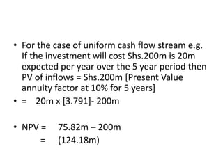 Npv and irr | PPTX