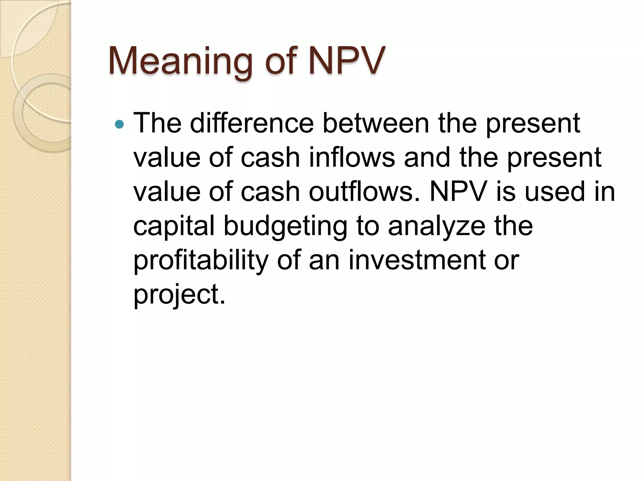NPV v/s IRR | PPTX