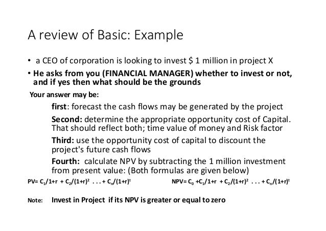 Net Present Value Irr And Profitability Index
