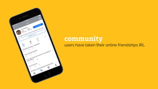 community
users have taken their online friendships IRL
 
