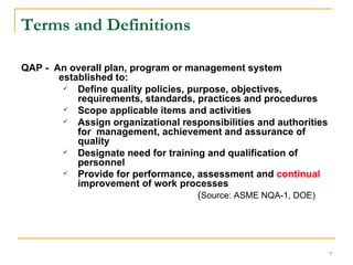 NQA History 1954 2005 | PPT