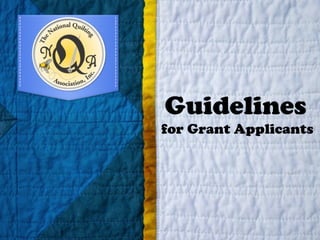 Guidelines
for Grant Applicants
 