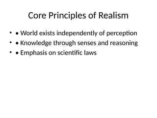 realism in science education.pptx realism in education | PPTX