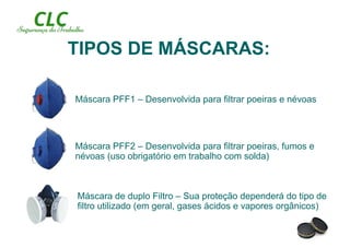 EQUIPAMENTOS DE PROTEÇÃO
RESPIRATÓRIA
 