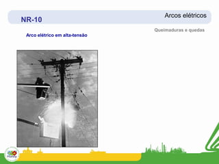 Arcos elétricos
NR-10
                                Queimaduras e quedas
 Arco elétrico em alta-tensão
 