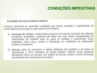 CONDIÇÕES IMPEDITIVAS
 