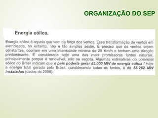 ORGANIZAÇÃO DO SEP
 