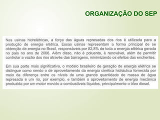 ORGANIZAÇÃO DO SEP
 