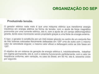 ORGANIZAÇÃO DO SEP
 