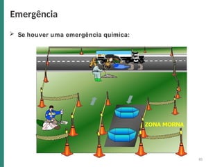  Se houver uma emergência química:
Emergência
85
 