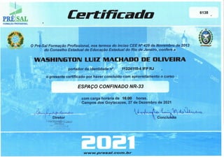 Certificado NR-33 