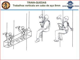 TRAVA-QUEDAS
Trabalhos verticais em cabo de aço 8mm
 
