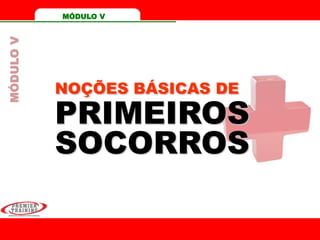 NOÇÕES BÁSICAS DE
PRIMEIROS
SOCORROS
MÓDULOV MÓDULO V
 