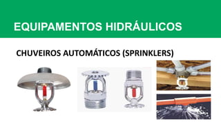 EQUIPAMENTOS HIDRÁULICOS
CHUVEIROS AUTOMÁTICOS (SPRINKLERS)
 