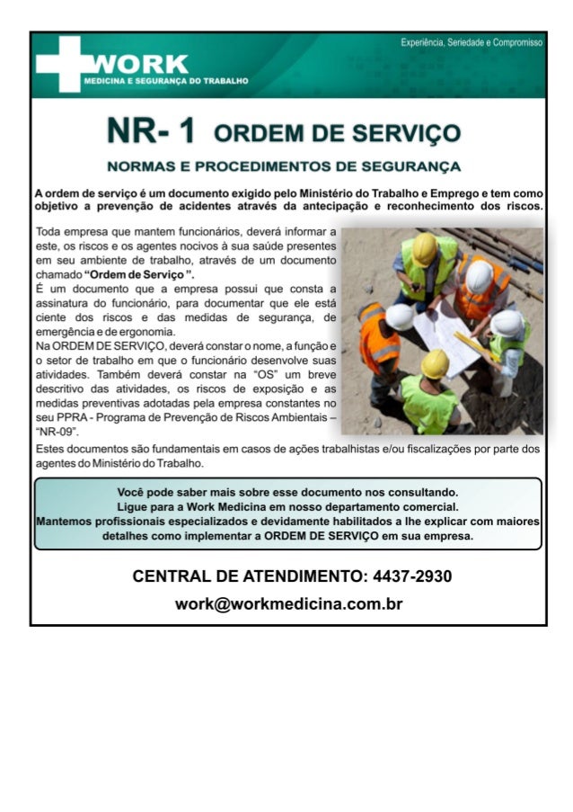 Ordem De Serviço Nr 1 Nr1