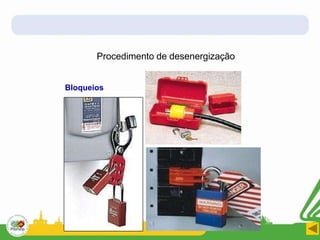 Bloqueios
Procedimento de desenergização
 