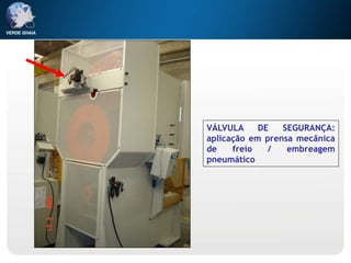 VÁLVULA DE SEGURANÇA:
aplicação em prensa mecânica
de freio / embreagem
pneumático
 