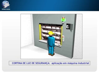 CORTINA DE LUZ DE SEGURANÇA: aplicação em máquina industrial
 