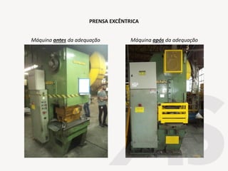 PRENSA EXCÊNTRICA
Máquina antes da adequação Máquina após da adequação
 