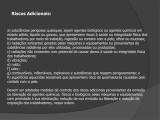 Sinalização :  As máquinas e equipamentos, bem como as instalações em que se encontram, devem possuir sinalização de segurança para advertir os trabalhadores e terceiros sobre os riscos a que estão expostos,as instruções de operação e manutenção e outras informações necessárias para garantir a integridade física e a saúde dos trabalhadores.As inscrições das máquinas e equipamentos devem:a) ser escritas na língua portuguesa - Brasil; eb) ser legíveis.As máquinas e equipamentos fabricados a partir da vigência desta Norma devem possuir em local visível as informações indeléveis, contendo no mínimo:a) razão social, CNPJ e endereço do fabricante ou importador;b) informação sobre tipo, modelo e capacidade;c) número de série ou identificação, e ano de fabricação;d) número de registro do fabricante ou importador no CREA; ee) peso da máquina ou equipamento.
