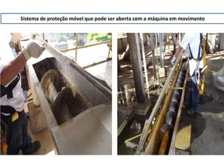 Sistema de proteção móvel que pode ser aberta com a máquina em movimento
 