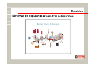 Sistemas de segurança (Dispositivos de Segurança)
Requisitos
 