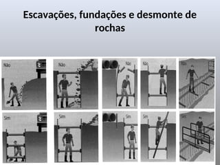 Escavações, fundações e desmonte de
rochas
 